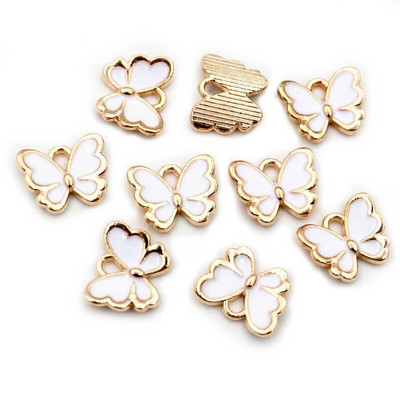 20 τμχ 10x13 mm Lovely Butterfly Charms Κρεμαστό σμάλτο Μικρό κράμα Γούρια DIY κοσμήματα κατασκευής αξεσουάρ για βραχιόλι κολιέ