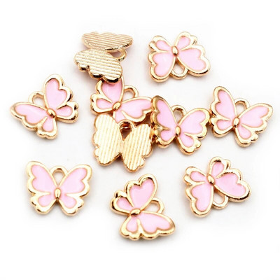 20 τμχ 10x13 mm Lovely Butterfly Charms Κρεμαστό σμάλτο Μικρό κράμα Γούρια DIY κοσμήματα κατασκευής αξεσουάρ για βραχιόλι κολιέ