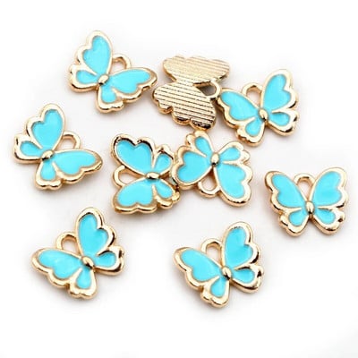 20 τμχ 10x13 mm Lovely Butterfly Charms Κρεμαστό σμάλτο Μικρό κράμα Γούρια DIY κοσμήματα κατασκευής αξεσουάρ για βραχιόλι κολιέ