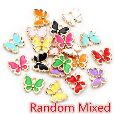 20 τμχ 10x13 mm Lovely Butterfly Charms Κρεμαστό σμάλτο Μικρό κράμα Γούρια DIY κοσμήματα κατασκευής αξεσουάρ για βραχιόλι κολιέ