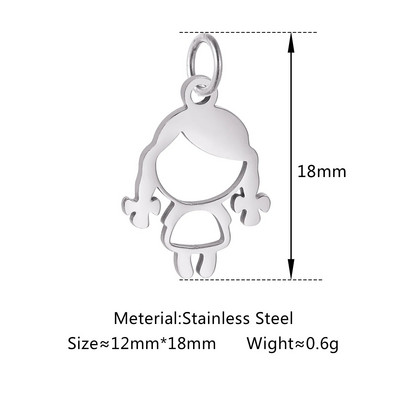5 бр. Любовно сърце от неръждаема стомана＆Мама Деца Майчина любов Талисмани Изработка на колие Гривна Направи си сам Подарък за деня на майката Аксесоари за бижута