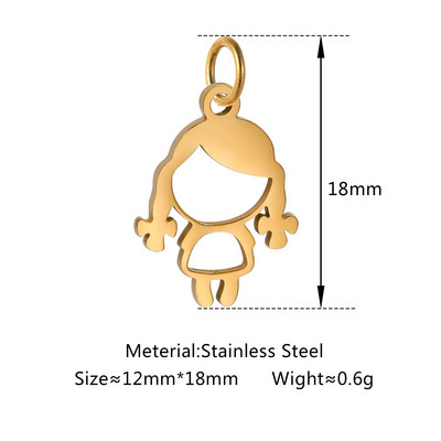 5 бр. Любовно сърце от неръждаема стомана＆Мама Деца Майчина любов Талисмани Изработка на колие Гривна Направи си сам Подарък за деня на майката Аксесоари за бижута