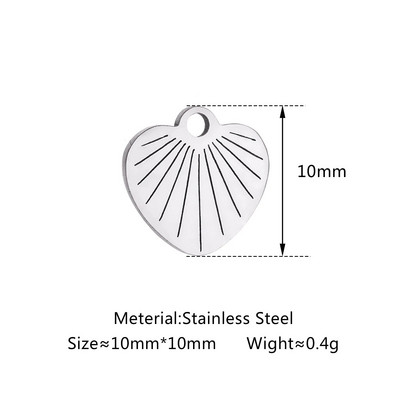 5 бр. Любовно сърце от неръждаема стомана＆Мама Деца Майчина любов Талисмани Изработка на колие Гривна Направи си сам Подарък за деня на майката Аксесоари за бижута