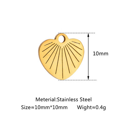 5 бр. Любовно сърце от неръждаема стомана＆Мама Деца Майчина любов Талисмани Изработка на колие Гривна Направи си сам Подарък за деня на майката Аксесоари за бижута