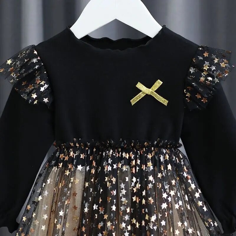 1 έως 7 ετών 2021 Νέο μωρό φόρεμα Άνοιξη και Καλοκαίρι Νέο Κορεάτικο κοριτσάκι βαμβακερή φούστα tutu Star δίχτυ Φόρεμα πριγκίπισσας