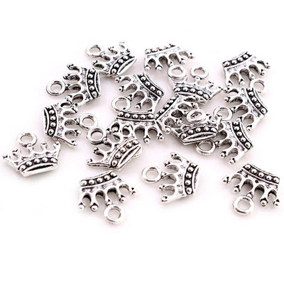 20 τμχ Charms στεφάνι 13x14mm Θιβετιανά ασημένια/μπρούτζινα μενταγιόν αντίκες κοσμήματα κατασκευής χειροποίητων χειροτεχνιών DIY