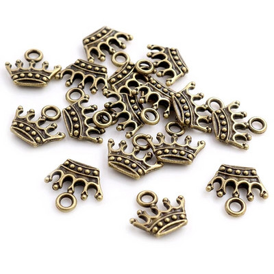 20 τμχ Charms στεφάνι 13x14mm Θιβετιανά ασημένια/μπρούτζινα μενταγιόν αντίκες κοσμήματα κατασκευής χειροποίητων χειροτεχνιών DIY