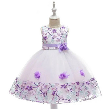 Καλοκαιρινό Παιδικό Φόρεμα Κοριτσιού Κέντημα Λουλούδι Κορίτσια Φορέματα Γενεθλίων Παιδικά Κοστούμια Πριγκίπισσας Επίσημα Ρούχα 3 8 ετών