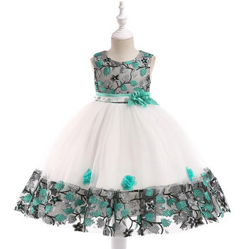 Καλοκαιρινό Παιδικό Φόρεμα Κοριτσιού Κέντημα Λουλούδι Κορίτσια Φορέματα Γενεθλίων Παιδικά Κοστούμια Πριγκίπισσας Επίσημα Ρούχα 3 8 ετών