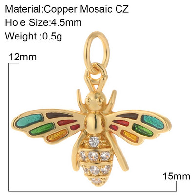 Armsad kirss-mesilaste amuletid ehete valmistamiseks tarvikud loomad taimed kullavärvi madu isetehtud kõrvarõngad kaelakee käevõru Tasuta kohaletoimetamine