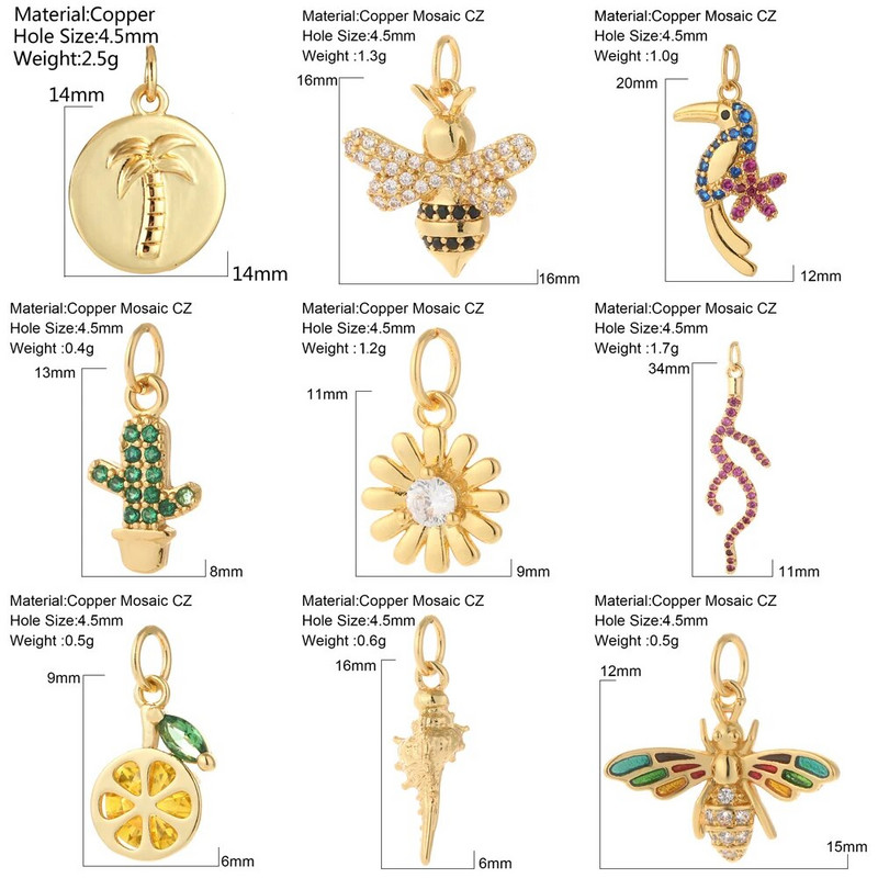 Armsad kirss-mesilaste amuletid ehete valmistamiseks tarvikud loomad taimed kullavärvi madu isetehtud kõrvarõngad kaelakee käevõru Tasuta kohaletoimetamine