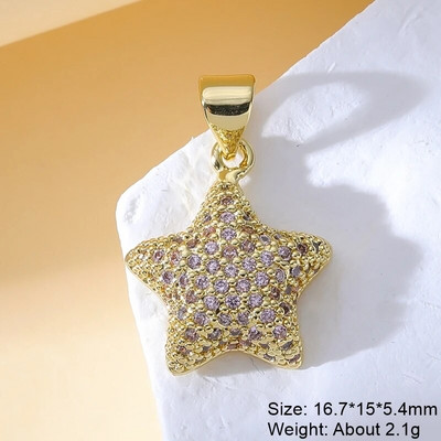 Juya 18K ehtsa kullaga kaetud mikrosillutisega tsirkoonist armastussüdamevõlusid käsitsi valmistatud luksusliku ripatsiga uusaasta kingituse ehete valmistamiseks