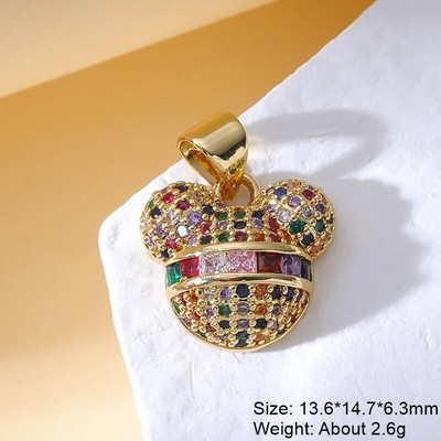 Juya 18K ehtsa kullaga kaetud mikrosillutisega tsirkoonist armastussüdamevõlusid käsitsi valmistatud luksusliku ripatsiga uusaasta kingituse ehete valmistamiseks