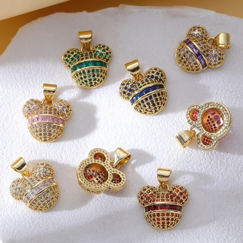 Juya 18K ehtsa kullaga kaetud mikrosillutisega tsirkoonist armastussüdamevõlusid käsitsi valmistatud luksusliku ripatsiga uusaasta kingituse ehete valmistamiseks