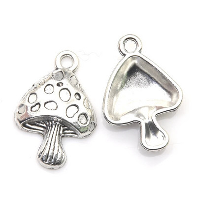 21 τμχ Μικτό 7 στιλ Θιβετιανού στυλ Μανιτάρι Γούρι από κράμα μεταλλικά φυτά μενταγιόν για DIY Σκουλαρίκια Κολιέ Βραχιόλια Κατασκευή κοσμημάτων