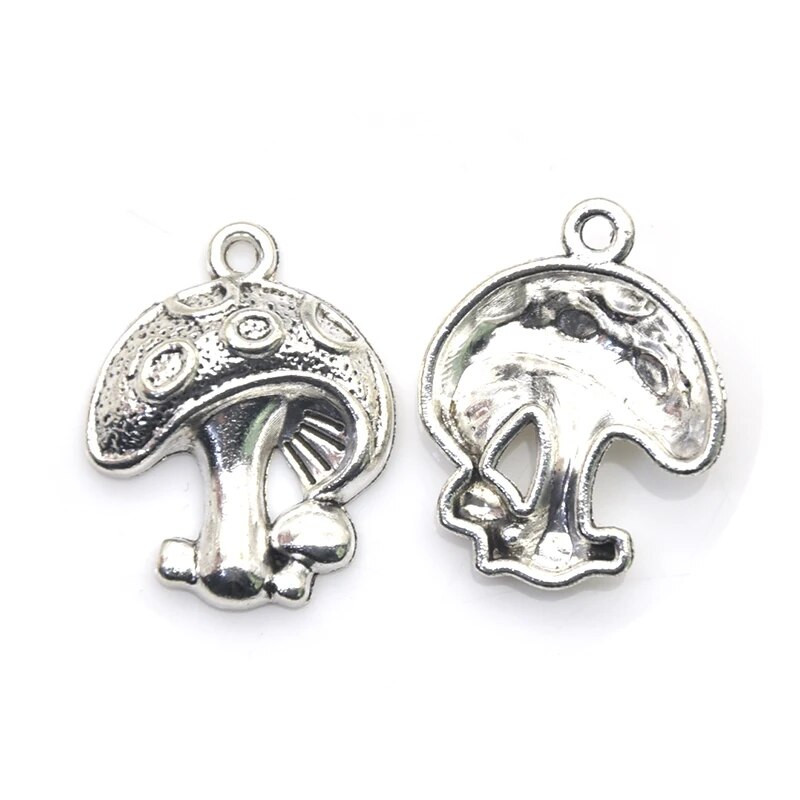 21 τμχ Μικτό 7 στιλ Θιβετιανού στυλ Μανιτάρι Γούρι από κράμα μεταλλικά φυτά μενταγιόν για DIY Σκουλαρίκια Κολιέ Βραχιόλια Κατασκευή κοσμημάτων