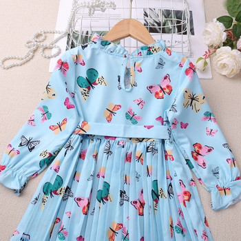 Humor Bear New Girls\' European and American Dress with Fragmented Flower Knot Sweet Style παιδικά ρούχα