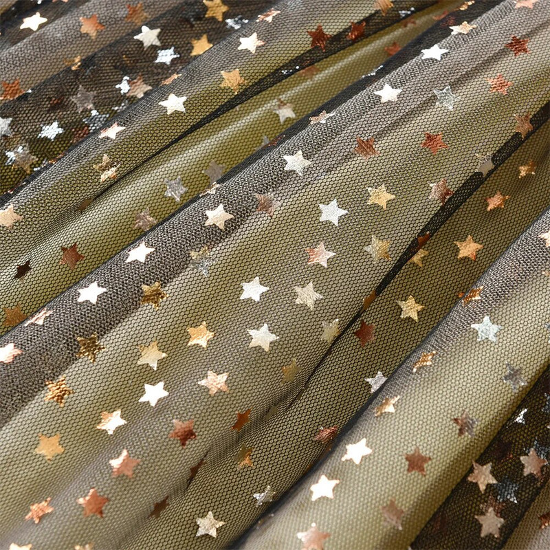 VIKITA Κοριτσίστικα μακρυμάνικα φόρεμα Αστέρι παγιέτες πάρτι Πριγκίπισσα φόρεμα Παιδικά casual ρούχα Καθημερινά ρούχα Βρεφικά δώρο Vestidos