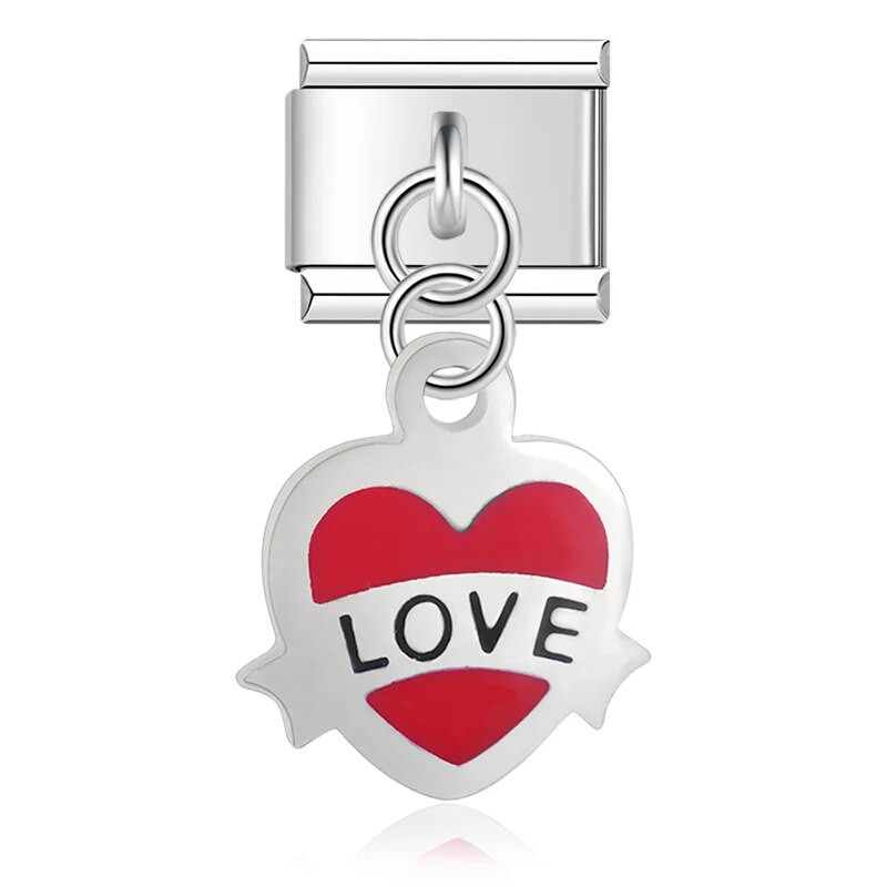 Hapiship Κορυφαίο Νέο πρωτότυπο Daisy Heart Wine Love Cake Σύνδεσμοι γοητείας Fit 9mm βραχιόλι Κοσμήματα από ανοξείδωτο ατσάλι κατασκευή DJTop7