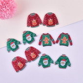 10 τμχ/συσκευασία Μόδα Χριστουγεννιάτικα Ρούχα Ακρυλικά Γούρια για Γυναικεία Σκουλαρίκια Κολιέ Κοσμήματα Κατασκευή DIY