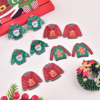 10 τμχ/συσκευασία Μόδα Χριστουγεννιάτικα Ρούχα Ακρυλικά Γούρια για Γυναικεία Σκουλαρίκια Κολιέ Κοσμήματα Κατασκευή DIY