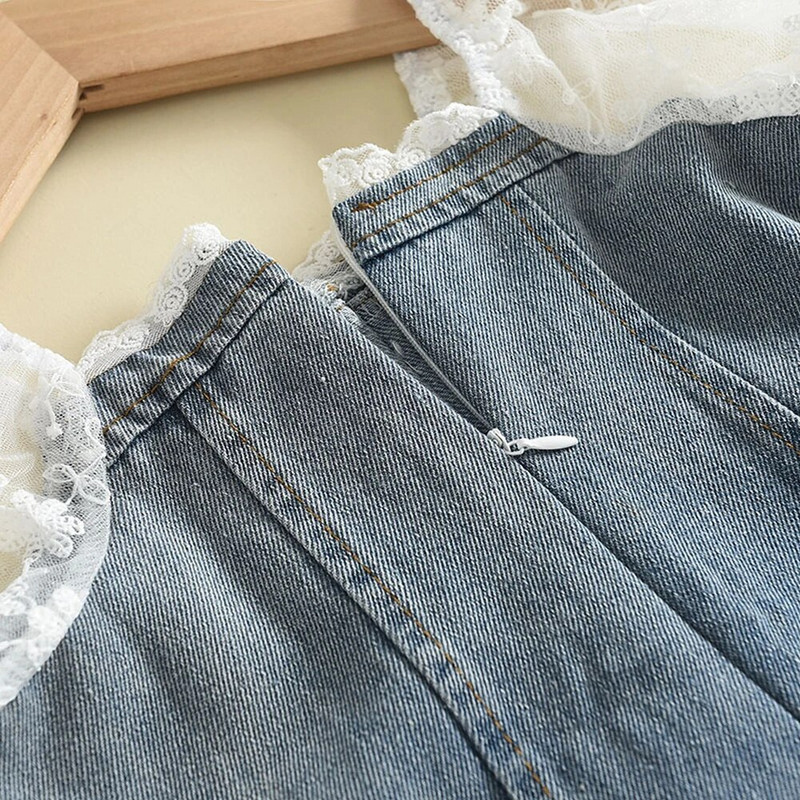 Bear Leader suvetüdruk printsesskleidid Lastetikandiga Kolmemõõtmeline lilleline pitsist võrkkleit 2-6 aastat