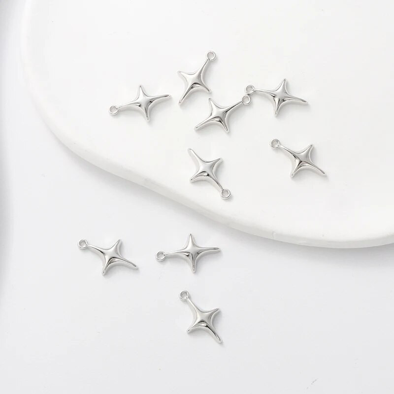 10 τμχ Fashion Polaris Enamel Charms Όμορφα ρομαντικά μενταγιόν με αστέρια για την κατασκευή χειροποίητων κοσμημάτων DIY Αξεσουάρ Χειροτεχνίες ευρήματα