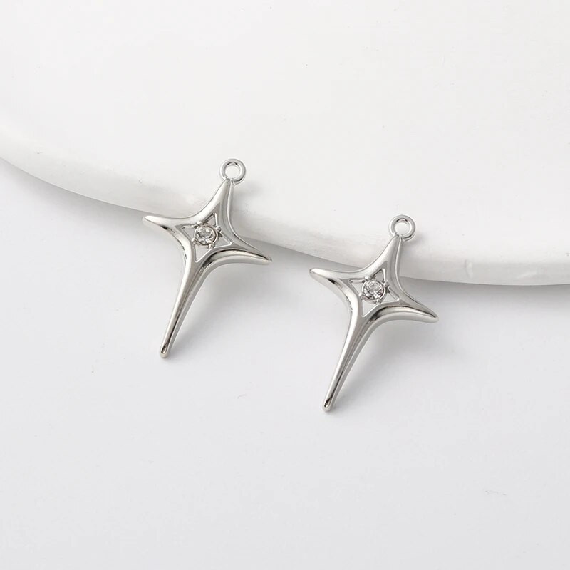 10 τμχ Fashion Polaris Enamel Charms Όμορφα ρομαντικά μενταγιόν με αστέρια για την κατασκευή χειροποίητων κοσμημάτων DIY Αξεσουάρ Χειροτεχνίες ευρήματα