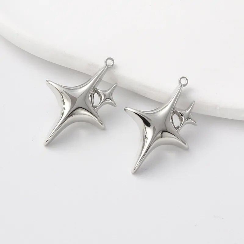 10 τμχ Fashion Polaris Enamel Charms Όμορφα ρομαντικά μενταγιόν με αστέρια για την κατασκευή χειροποίητων κοσμημάτων DIY Αξεσουάρ Χειροτεχνίες ευρήματα
