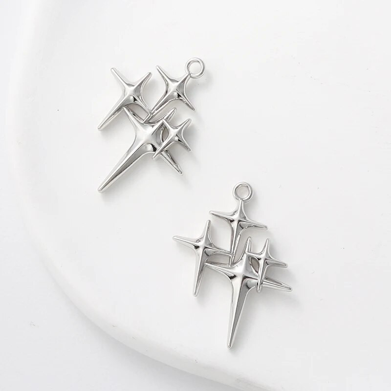 10 τμχ Fashion Polaris Enamel Charms Όμορφα ρομαντικά μενταγιόν με αστέρια για την κατασκευή χειροποίητων κοσμημάτων DIY Αξεσουάρ Χειροτεχνίες ευρήματα