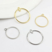 Cinko lydinio apvalūs žiediniai pakabukai rėmelis metalinis rėmelis pakabukų komplektas kabošono komplektas 10vnt/stal.pasidaryk pats auskarai priedai