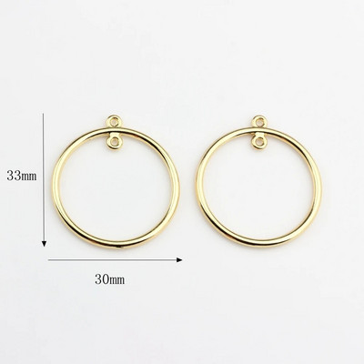 Cinko lydinio apvalūs žiediniai pakabukai rėmelis metalinis rėmelis pakabukų komplektas kabošono komplektas 10vnt/stal.pasidaryk pats auskarai priedai