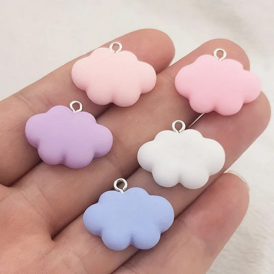 JINDINSP 10tk 25*20mm Kawaii Clouds vaiguvõlu ripatsid ehete valmistamiseks isetegemise ehete tarvik, disaineri amuletid