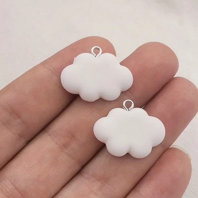 JINDINSP 10tk 25*20mm Kawaii Clouds vaiguvõlu ripatsid ehete valmistamiseks isetegemise ehete tarvik, disaineri amuletid