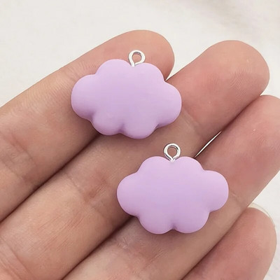 JINDINSP 10tk 25*20mm Kawaii Clouds vaiguvõlu ripatsid ehete valmistamiseks isetegemise ehete tarvik, disaineri amuletid