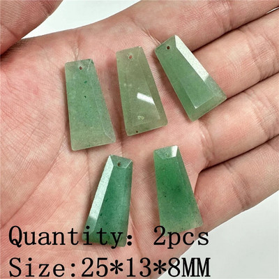 Φυσικό πράσινο Aventurine Jades πέτρα κρεμαστό κόσμημα χάντρες Κολιέ σκουλαρίκι βραχιόλι DIY Δώρο κουλούρια για κοσμήματα κατασκευής χύμα