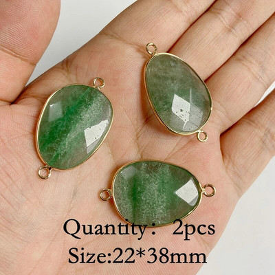 Φυσικό πράσινο Aventurine Jades πέτρα κρεμαστό κόσμημα χάντρες Κολιέ σκουλαρίκι βραχιόλι DIY Δώρο κουλούρια για κοσμήματα κατασκευής χύμα