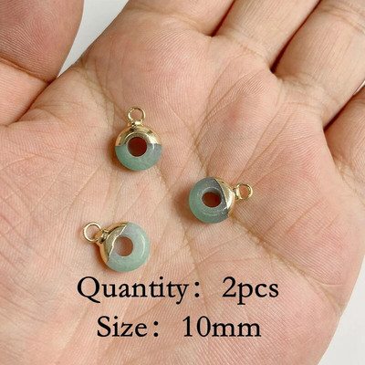 Φυσικό πράσινο Aventurine Jades πέτρα κρεμαστό κόσμημα χάντρες Κολιέ σκουλαρίκι βραχιόλι DIY Δώρο κουλούρια για κοσμήματα κατασκευής χύμα