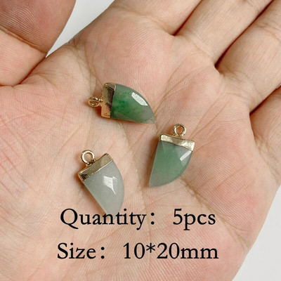 Φυσικό πράσινο Aventurine Jades πέτρα κρεμαστό κόσμημα χάντρες Κολιέ σκουλαρίκι βραχιόλι DIY Δώρο κουλούρια για κοσμήματα κατασκευής χύμα