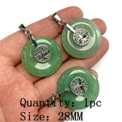 Φυσικό πράσινο Aventurine Jades πέτρα κρεμαστό κόσμημα χάντρες Κολιέ σκουλαρίκι βραχιόλι DIY Δώρο κουλούρια για κοσμήματα κατασκευής χύμα