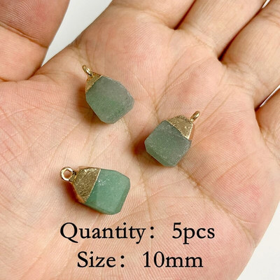 Φυσικό πράσινο Aventurine Jades πέτρα κρεμαστό κόσμημα χάντρες Κολιέ σκουλαρίκι βραχιόλι DIY Δώρο κουλούρια για κοσμήματα κατασκευής χύμα