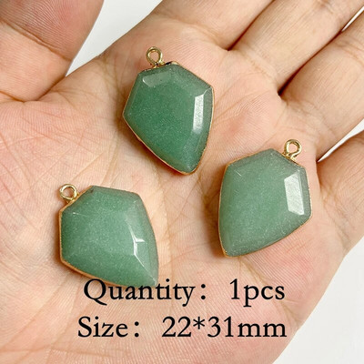 Φυσικό πράσινο Aventurine Jades πέτρα κρεμαστό κόσμημα χάντρες Κολιέ σκουλαρίκι βραχιόλι DIY Δώρο κουλούρια για κοσμήματα κατασκευής χύμα