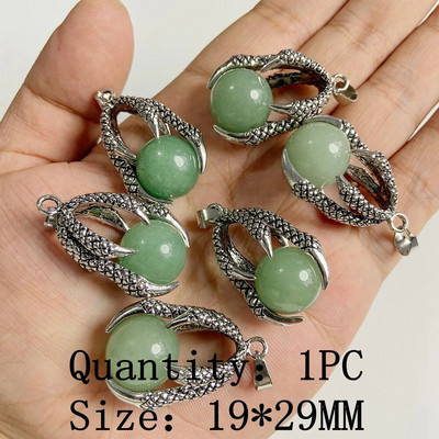 Φυσικό πράσινο Aventurine Jades πέτρα κρεμαστό κόσμημα χάντρες Κολιέ σκουλαρίκι βραχιόλι DIY Δώρο κουλούρια για κοσμήματα κατασκευής χύμα