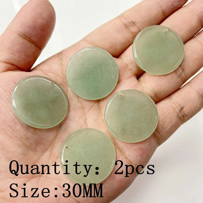 Φυσικό πράσινο Aventurine Jades πέτρα κρεμαστό κόσμημα χάντρες Κολιέ σκουλαρίκι βραχιόλι DIY Δώρο κουλούρια για κοσμήματα κατασκευής χύμα