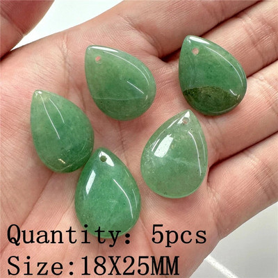 Φυσικό πράσινο Aventurine Jades πέτρα κρεμαστό κόσμημα χάντρες Κολιέ σκουλαρίκι βραχιόλι DIY Δώρο κουλούρια για κοσμήματα κατασκευής χύμα
