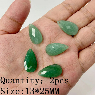 Φυσικό πράσινο Aventurine Jades πέτρα κρεμαστό κόσμημα χάντρες Κολιέ σκουλαρίκι βραχιόλι DIY Δώρο κουλούρια για κοσμήματα κατασκευής χύμα