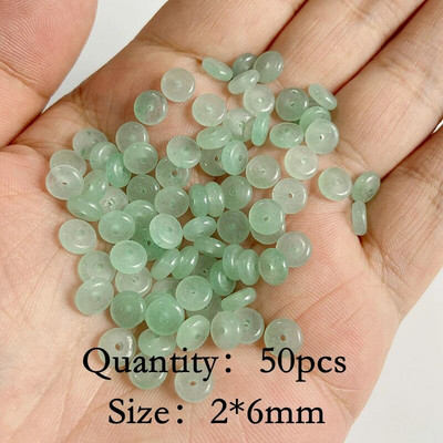 Φυσικό πράσινο Aventurine Jades πέτρα κρεμαστό κόσμημα χάντρες Κολιέ σκουλαρίκι βραχιόλι DIY Δώρο κουλούρια για κοσμήματα κατασκευής χύμα