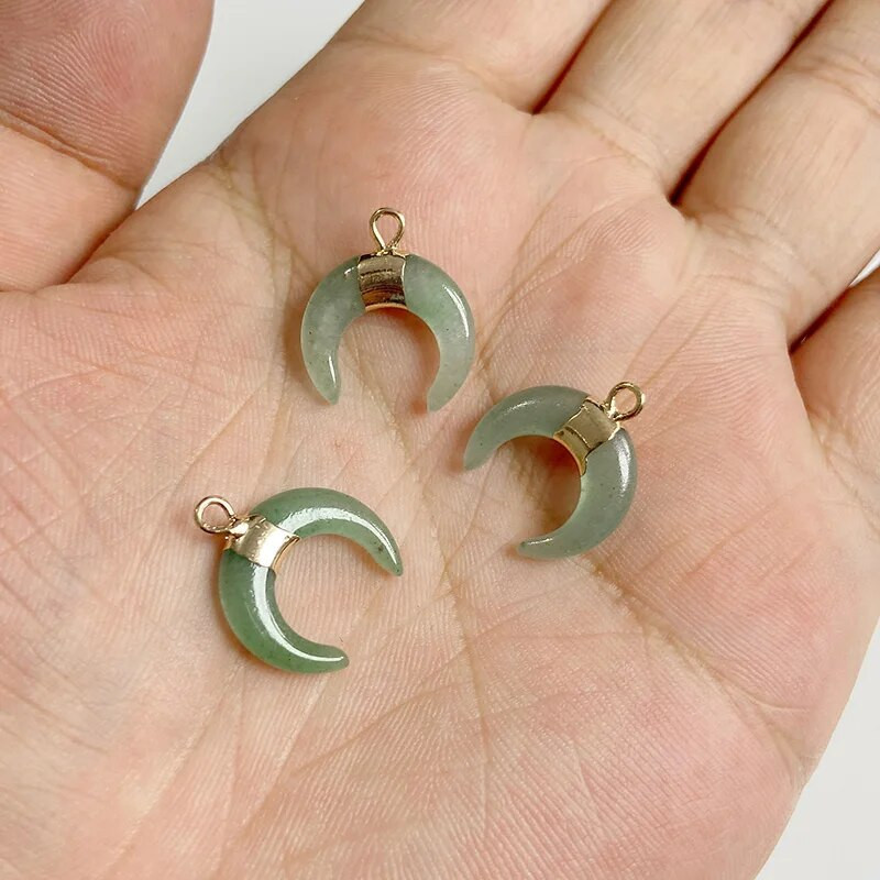 Φυσικό πράσινο Aventurine Jades πέτρα κρεμαστό κόσμημα χάντρες Κολιέ σκουλαρίκι βραχιόλι DIY Δώρο κουλούρια για κοσμήματα κατασκευής χύμα