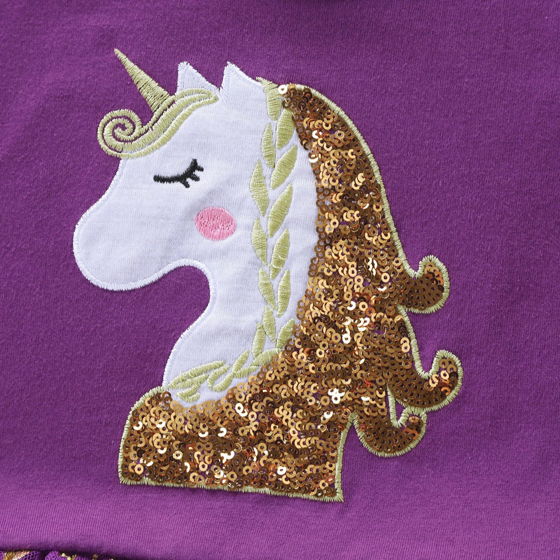 Φθινοπωρινό μονόκερο φόρεμα με μακρυμάνικο δίχτυ για κορίτσια LH1696