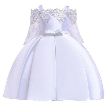 2023 Рокля на принцеса с едно рамо Детски дрехи за момиче Вечерна сватбена рокля Костюм Детско облекло 3-10 години Vestido